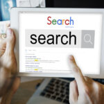 close-up of search engine page
