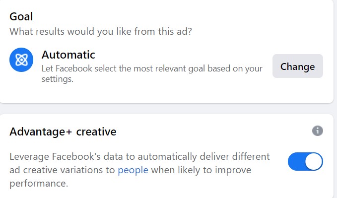 ad goals if you boost Facebook posts